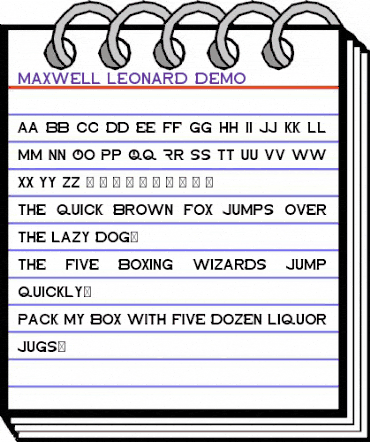Maxwell Leonard Demo Regular animated font preview Maxwell Leonard Demo Regular animated font preview
