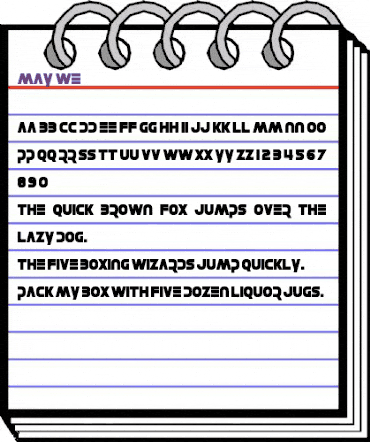 May We Regular animated font preview May We Regular animated font preview