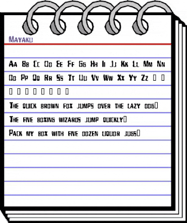 Mayaku Regular animated font preview Mayaku Regular animated font preview