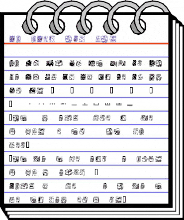 MayaMonthGlyphs Regular animated font preview