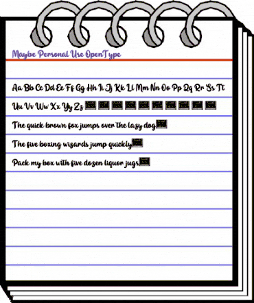 Maybe Personal Use animated font preview Maybe Personal Use animated font preview