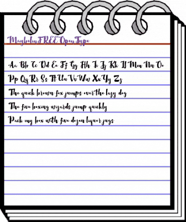 Maybelin FREE Regular animated font preview Maybelin FREE Regular animated font preview