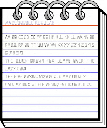 Maze Doodle Regular animated font preview