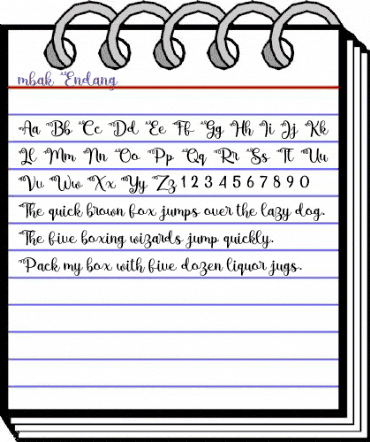 mbak Endang Regular animated font preview mbak Endang Regular animated font preview