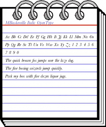 Baskerville Italic animated font preview Baskerville Italic animated font preview