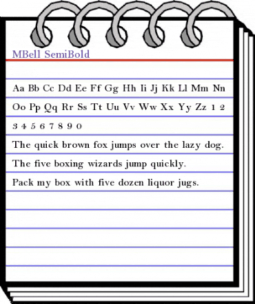 MBell-SemiBold Regular animated font preview MBell-SemiBold Regular animated font preview