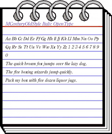 Century Old Style Italic animated font preview Century Old Style Italic animated font preview