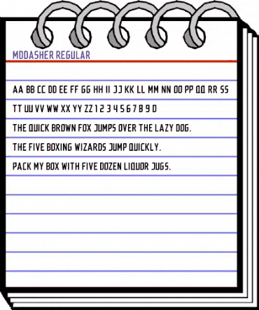 MD Dasher Regular animated font preview MD Dasher Regular animated font preview