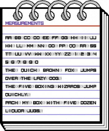 Measurements Regular animated font preview Measurements Regular animated font preview