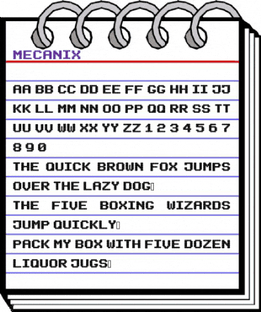 Mecanix Regular animated font preview Mecanix Regular animated font preview
