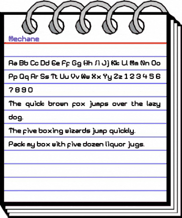 Mechane Bold animated font preview