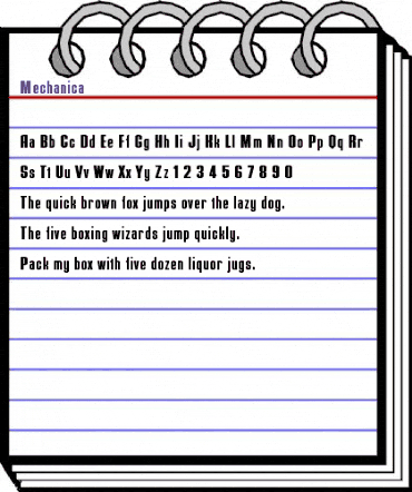 Mechanica Normal animated font preview Mechanica Normal animated font preview