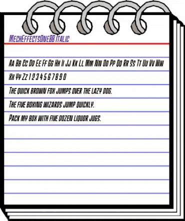 MechEffects One BB Italic animated font preview MechEffects One BB Italic animated font preview