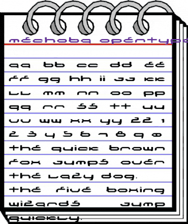 Mechoba Normal animated font preview Mechoba Normal animated font preview