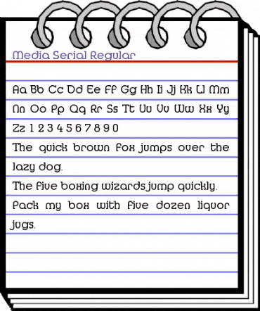 Media-Serial Regular animated font preview Media-Serial Regular animated font preview