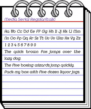 Media-Serial RegularItalic animated font preview Media-Serial RegularItalic animated font preview