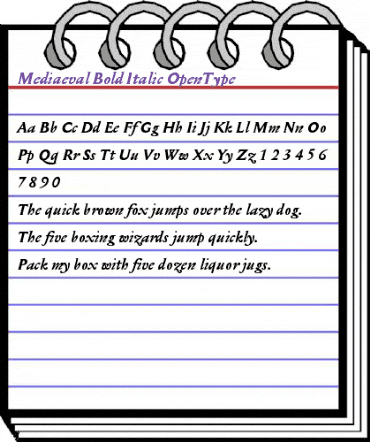 Mediaeval Bold Italic animated font preview Mediaeval Bold Italic animated font preview