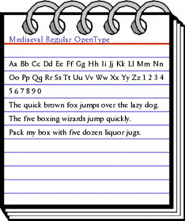 Mediaeval Regular animated font preview Mediaeval Regular animated font preview