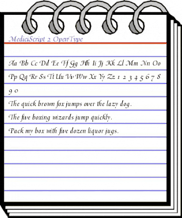 MediciScript Regular animated font preview MediciScript Regular animated font preview