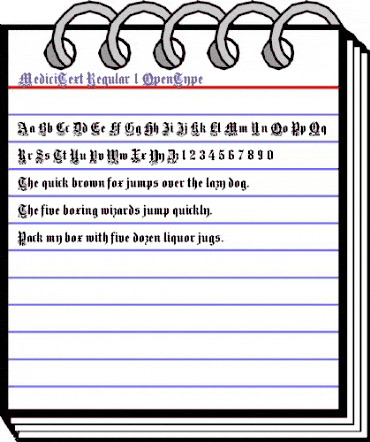 MediciText Regular animated font preview