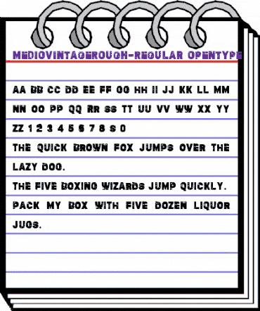 MEDIO VINTAGE ROUGH Regular animated font preview