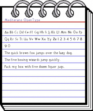 Mediterano Regular animated font preview Mediterano Regular animated font preview