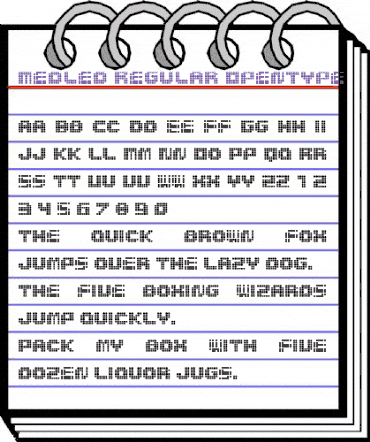 MedLed Regular animated font preview