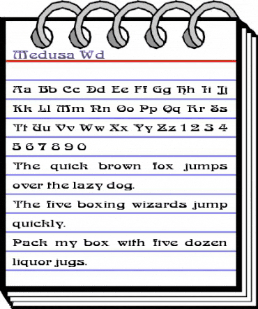 Medusa Wd Regular animated font preview