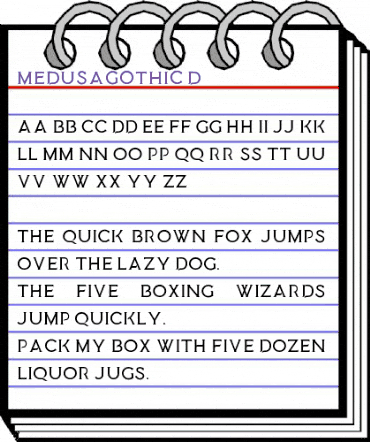 Medusa Gothic Regular animated font preview