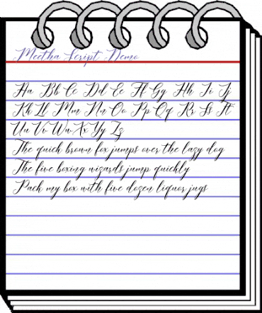 Meetha Script Demo Regular animated font preview Meetha Script Demo Regular animated font preview