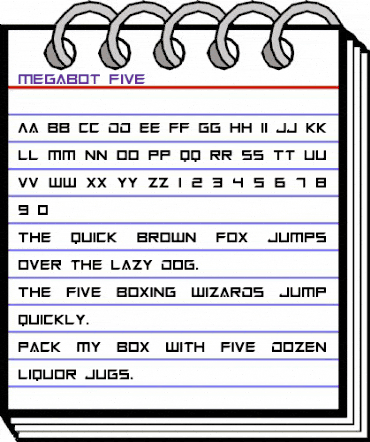 Megabot Five Regular animated font preview Megabot Five Regular animated font preview