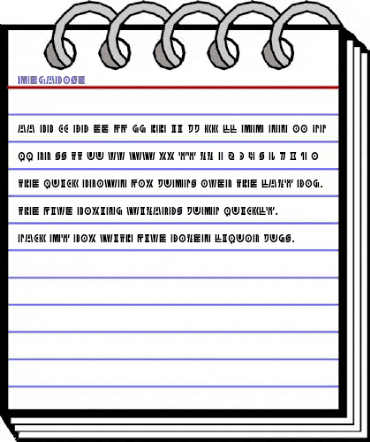 MegaDose Regular animated font preview