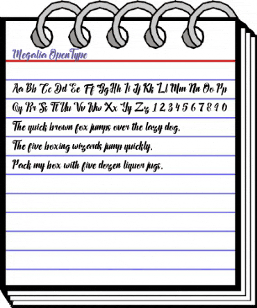 Megalia Regular animated font preview