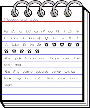 Megalomania Italic animated font preview Megalomania Italic animated font preview