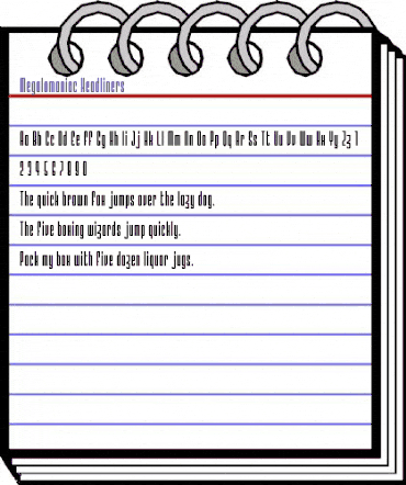 Megalomaniac Headliners Regular animated font preview Megalomaniac Headliners Regular animated font preview