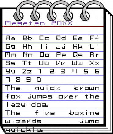 Megaten 20XX Regular animated font preview Megaten 20XX Regular animated font preview