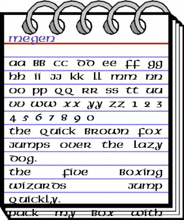 Megen Medium animated font preview