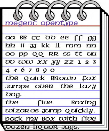 MegenC Regular animated font preview