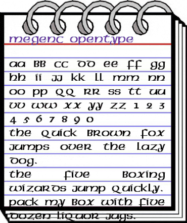 MegenC Regular animated font preview MegenC Regular animated font preview