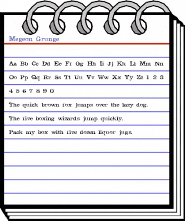 Megeon Grunge Regular animated font preview Megeon Grunge Regular animated font preview