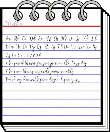 Meillea Regular animated font preview Meillea Regular animated font preview