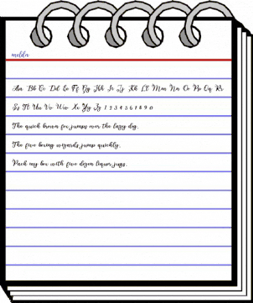 melda Regular animated font preview melda Regular animated font preview