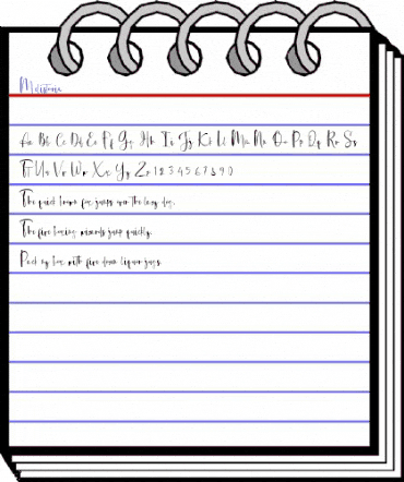 Melistoria Regular animated font preview