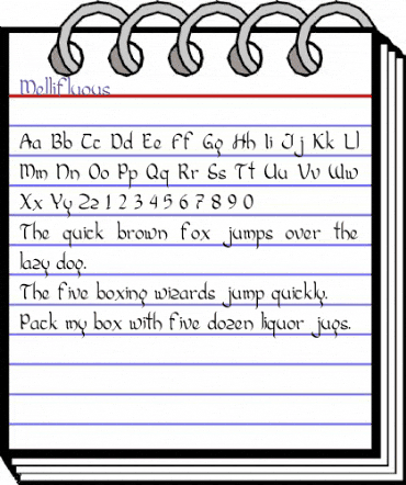 Mellifluous Regular animated font preview