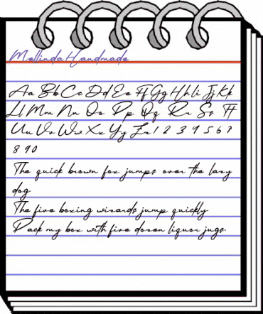 Mellinda Handmade Regular animated font preview Mellinda Handmade Regular animated font preview