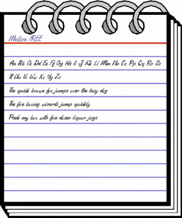 Mellisa FREE Regular animated font preview