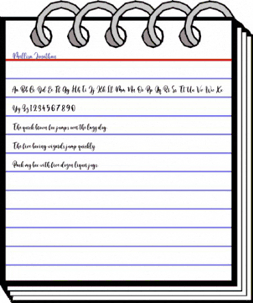 Mellisa Jonathan Regular animated font preview