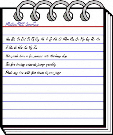 Mellisa FREE Regular animated font preview