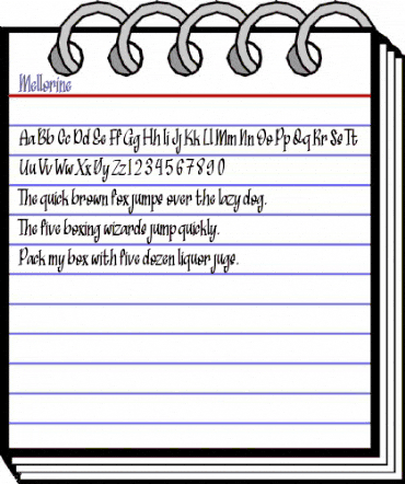 Mellorine Regular animated font preview