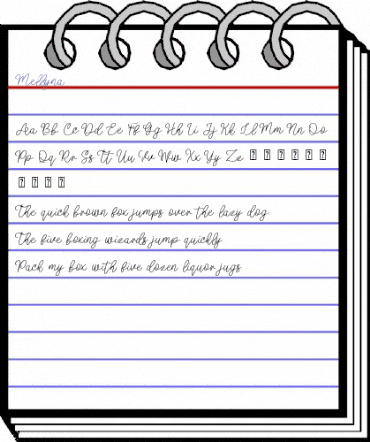 Mellyna Regular animated font preview